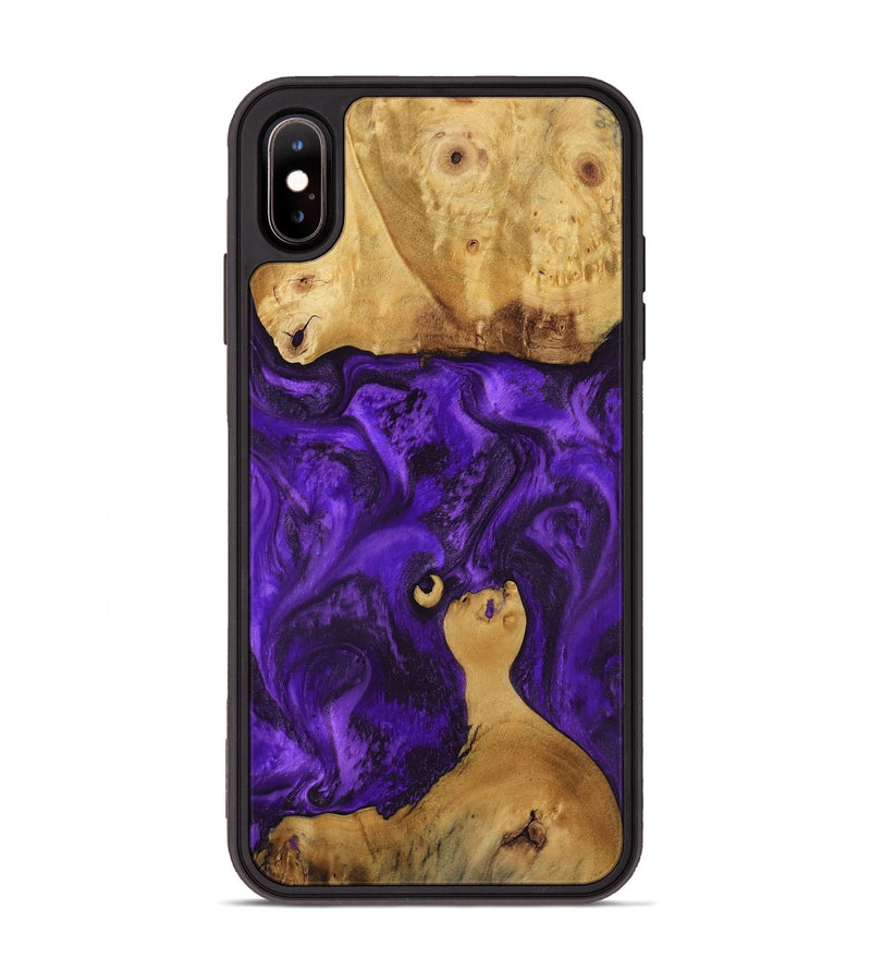 iPhone Xs Max Wood Phone Case - Chantal (Purple, 800409)