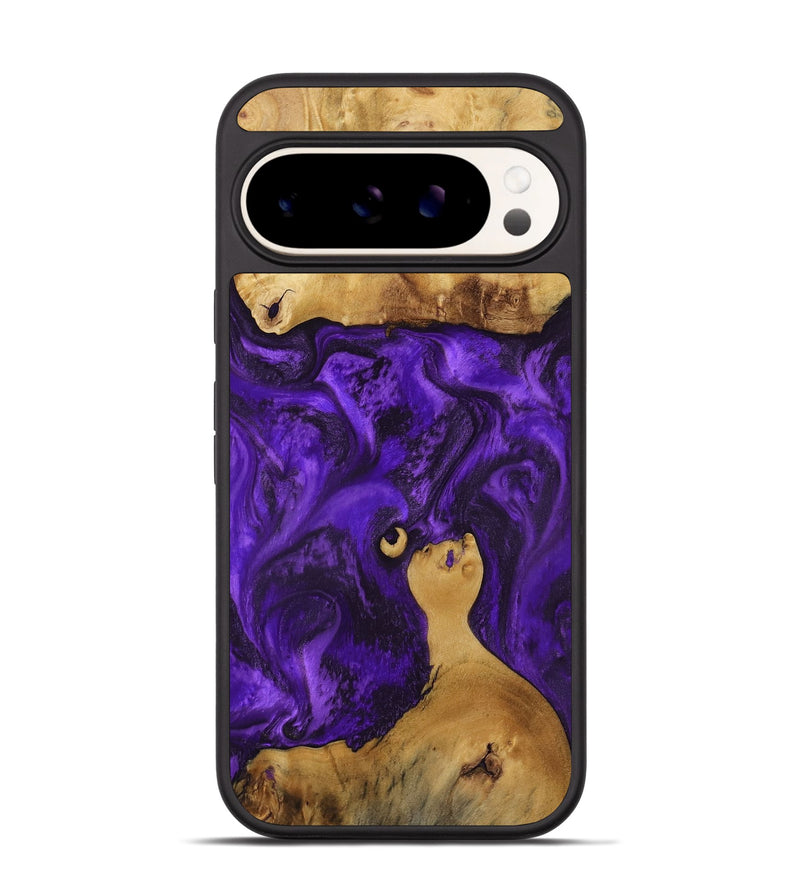Pixel 9 Wood Phone Case - Chantal (Purple, 800409)