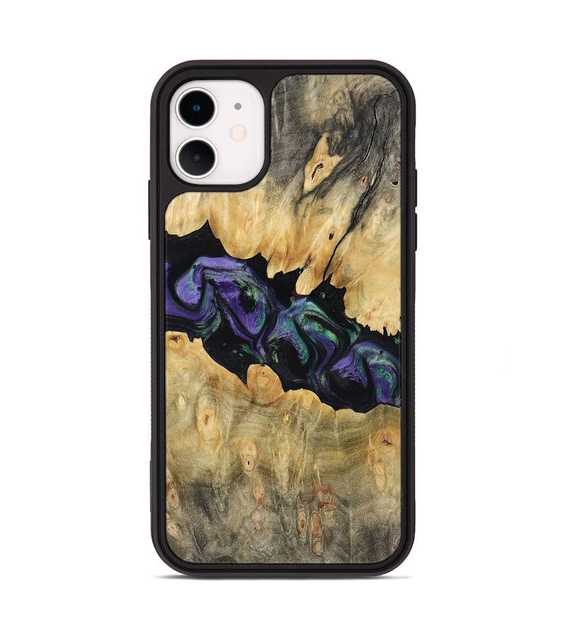 iPhone 11 Wood Phone Case - Lilia (Purple, 800412)