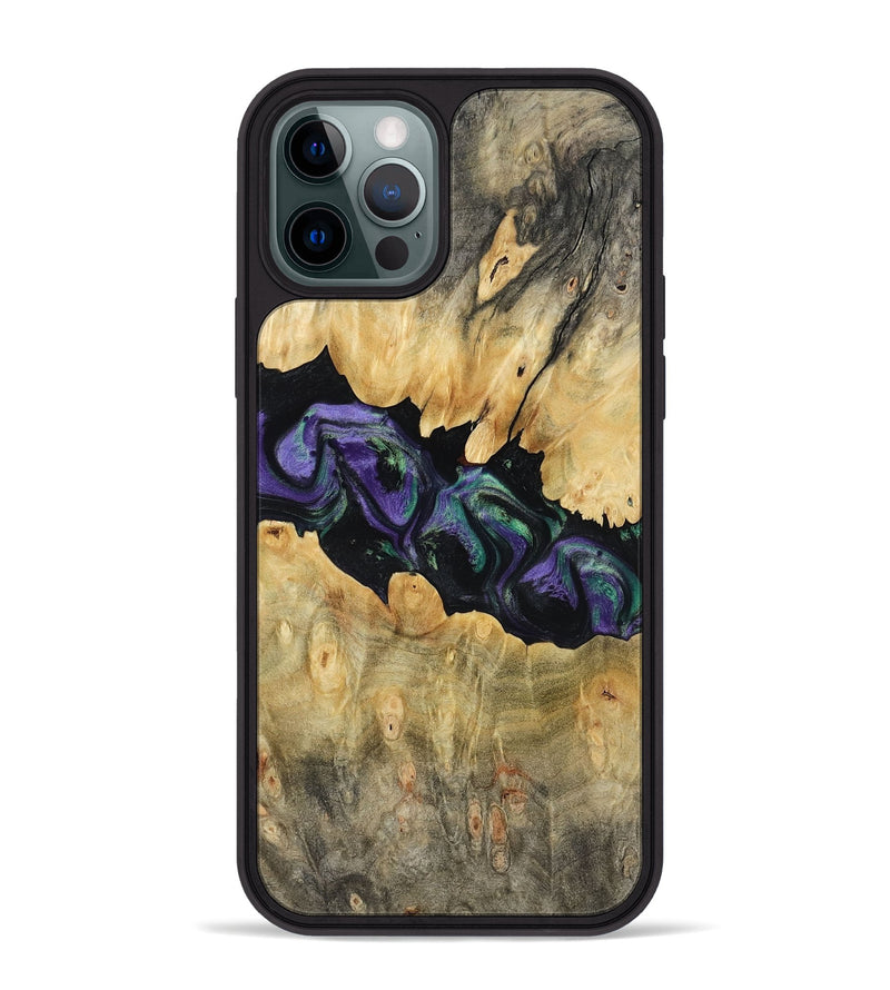 iPhone 12 Pro Max Wood Phone Case - Lilia (Purple, 800412)