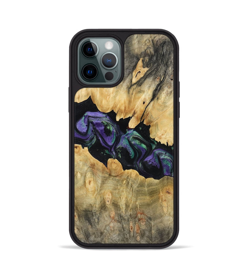 iPhone 12 Pro Wood Phone Case - Lilia (Purple, 800412)