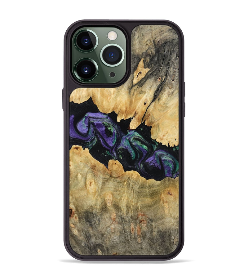 iPhone 13 Pro Max Wood Phone Case - Lilia (Purple, 800412)