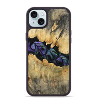 iPhone 15 Plus Wood Phone Case - Lilia (Purple, 800412)