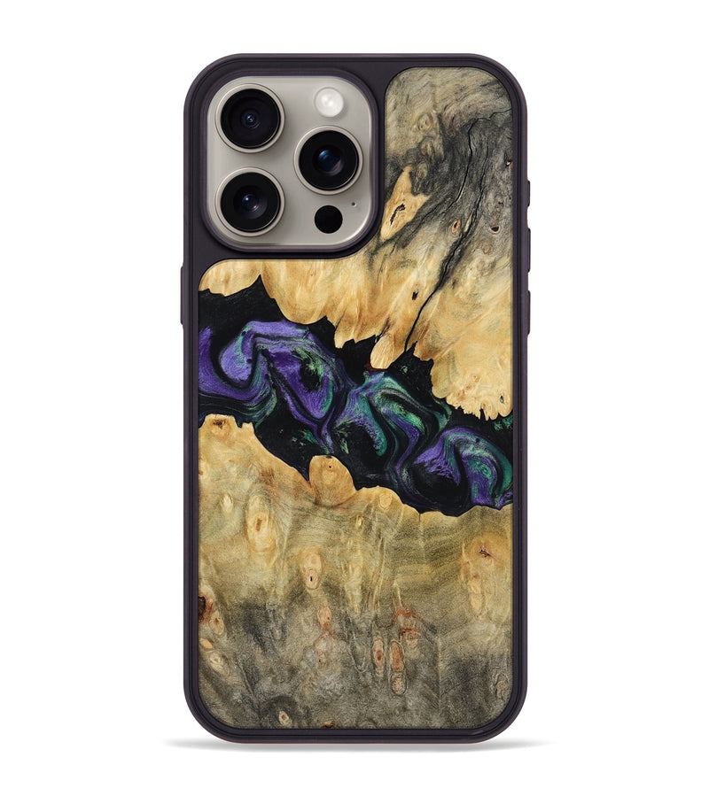 iPhone 15 Pro Max Wood Phone Case - Lilia (Purple, 800412)