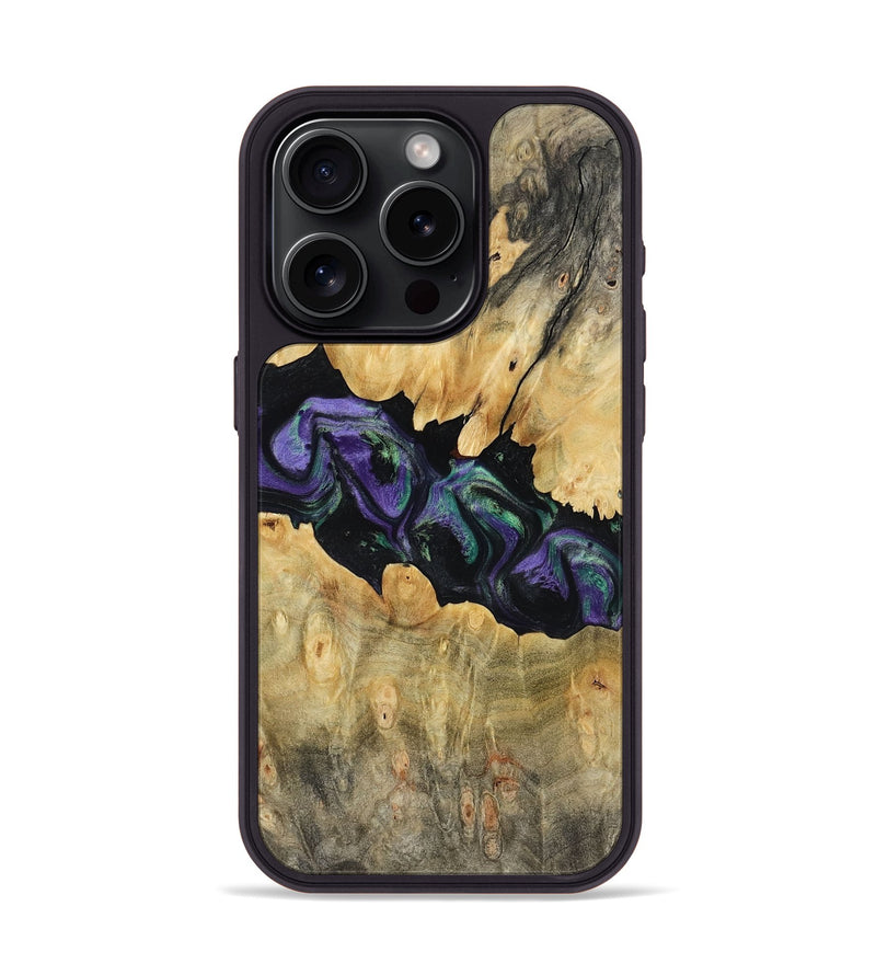 iPhone 15 Pro Wood Phone Case - Lilia (Purple, 800412)