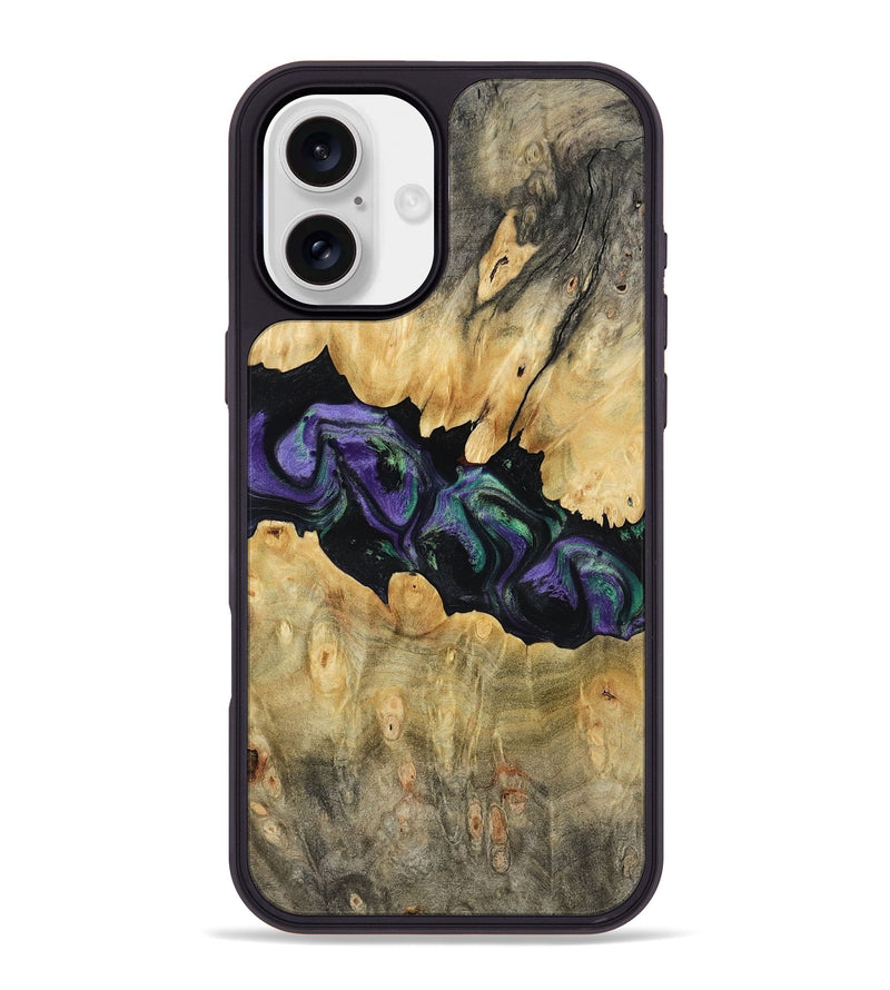 iPhone 16 Plus Wood Phone Case - Lilia (Purple, 800412)