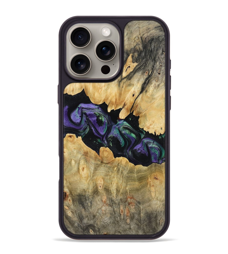 iPhone 16 Pro Max Wood Phone Case - Lilia (Purple, 800412)
