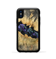 iPhone Xs Wood Phone Case - Lilia (Purple, 800412)