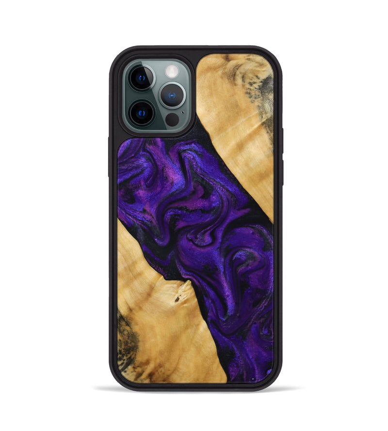 iPhone 12 Pro Wood Phone Case - Marcos (Purple, 800413)