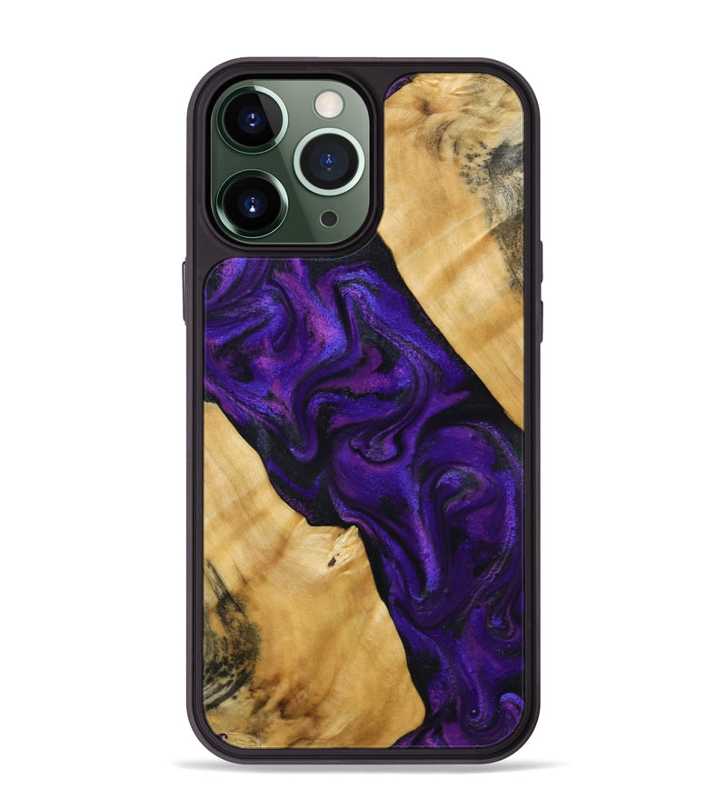 iPhone 13 Pro Max Wood Phone Case - Marcos (Purple, 800413)