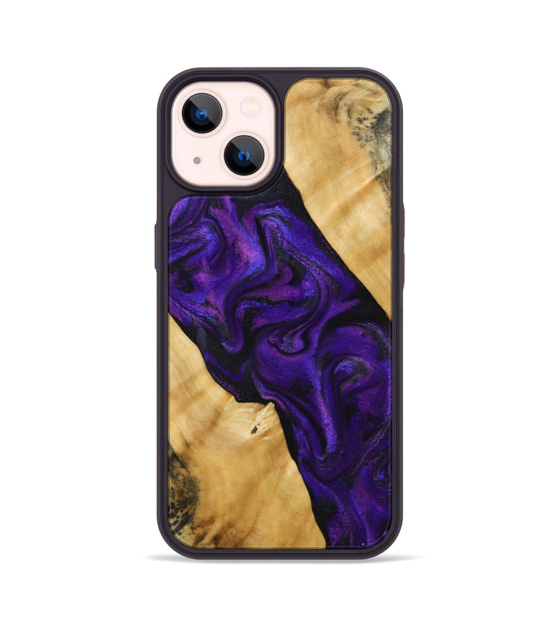 iPhone 14 Wood Phone Case - Marcos (Purple, 800413)
