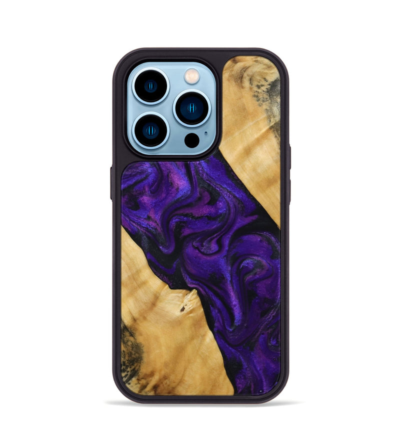 iPhone 14 Pro Wood Phone Case - Marcos (Purple, 800413)