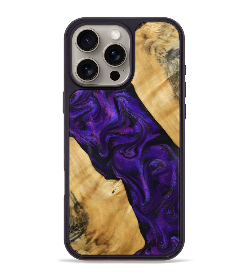 iPhone 16 Pro Max Wood Phone Case - Marcos (Purple, 800413)