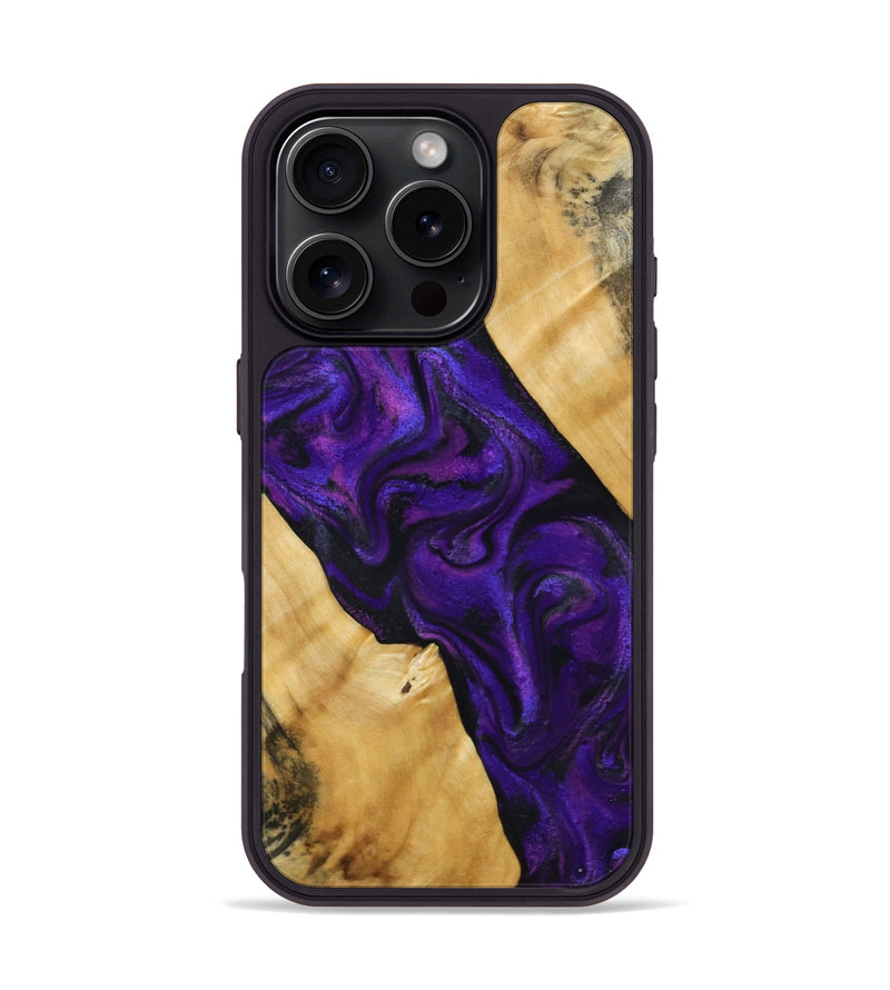iPhone 16 Pro Wood Phone Case - Marcos (Purple, 800413)