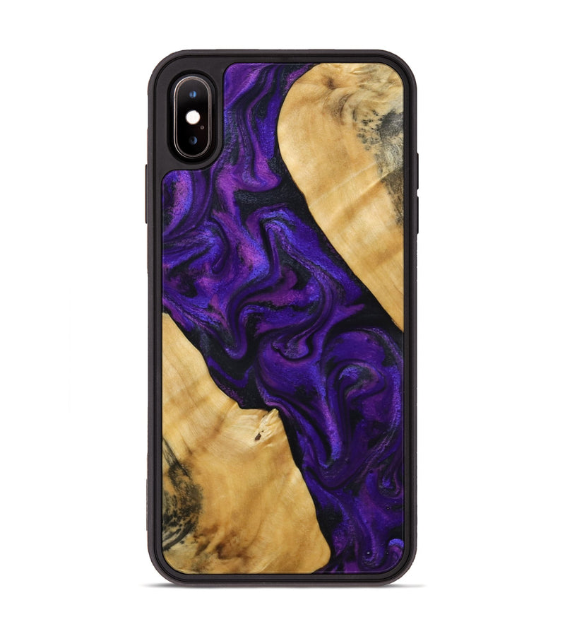 iPhone Xs Max Wood Phone Case - Marcos (Purple, 800413)