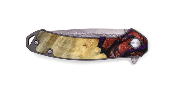 EDC Wood Pocket Knife - Konner (Purple, 800415)