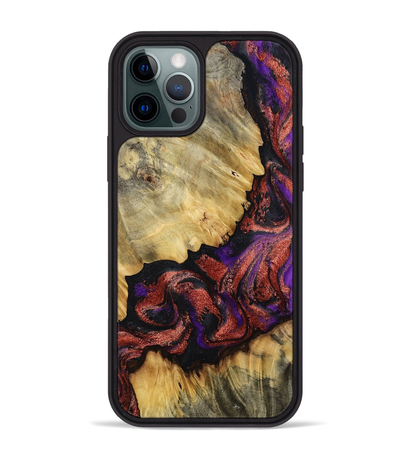 iPhone 12 Pro Max Wood Phone Case - Konner (Purple, 800415)