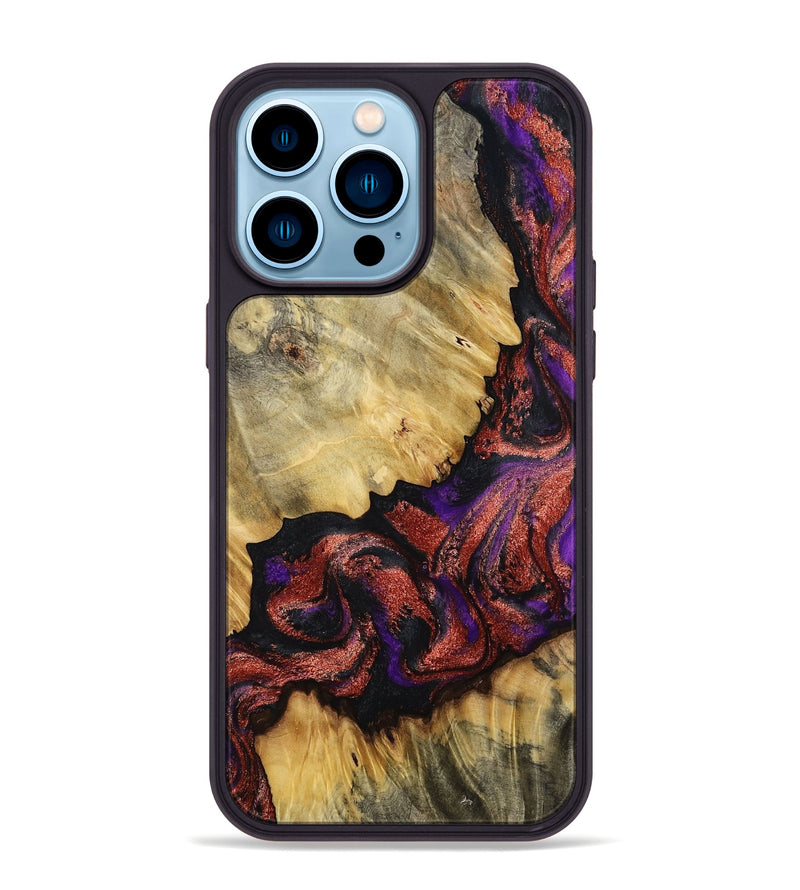 iPhone 14 Pro Max Wood Phone Case - Konner (Purple, 800415)