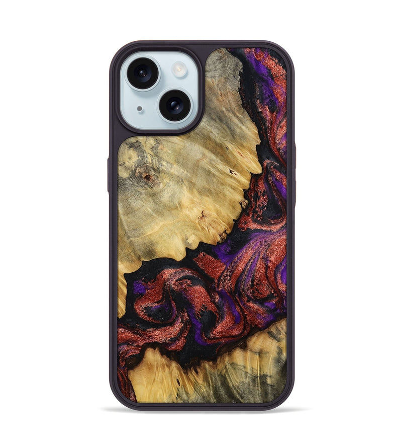 iPhone 15 Wood Phone Case - Konner (Purple, 800415)
