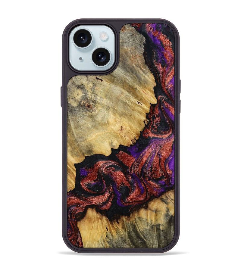 iPhone 15 Plus Wood Phone Case - Konner (Purple, 800415)