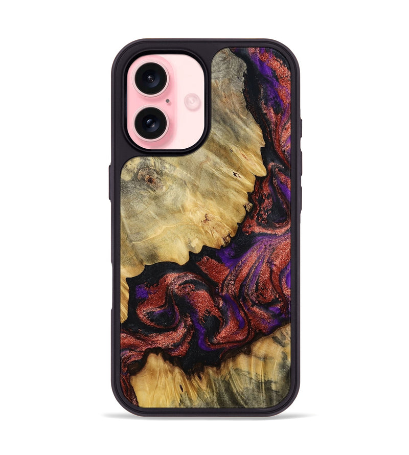 iPhone 16 Wood Phone Case - Konner (Purple, 800415)