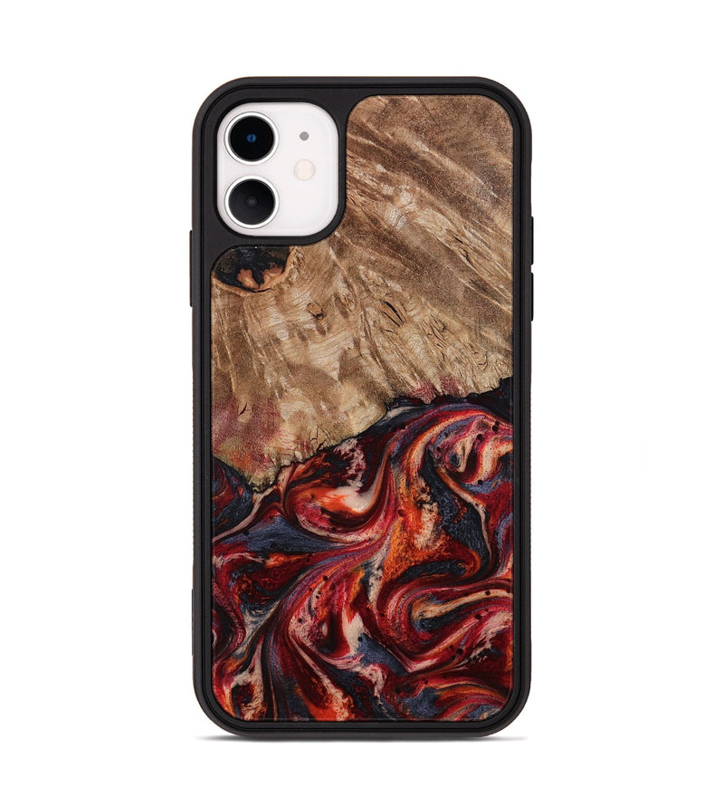 iPhone 11 Wood Phone Case - Brandi (Red, 800417)