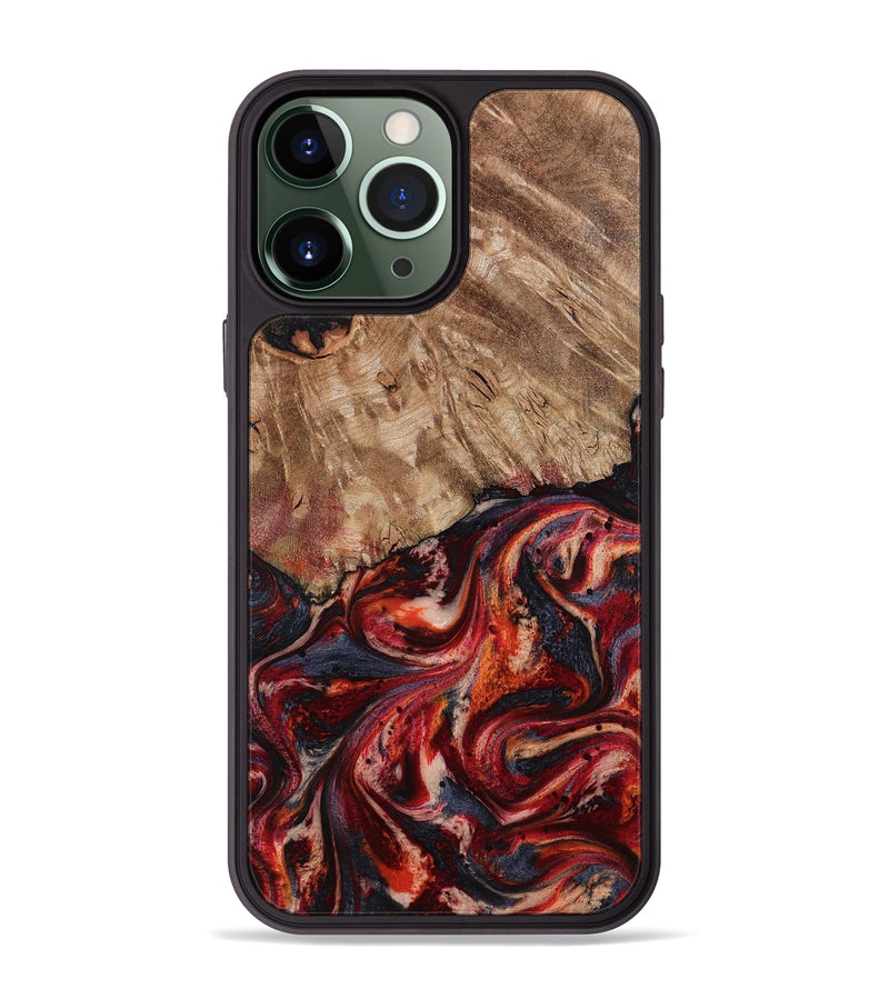 iPhone 13 Pro Max Wood Phone Case - Brandi (Red, 800417)