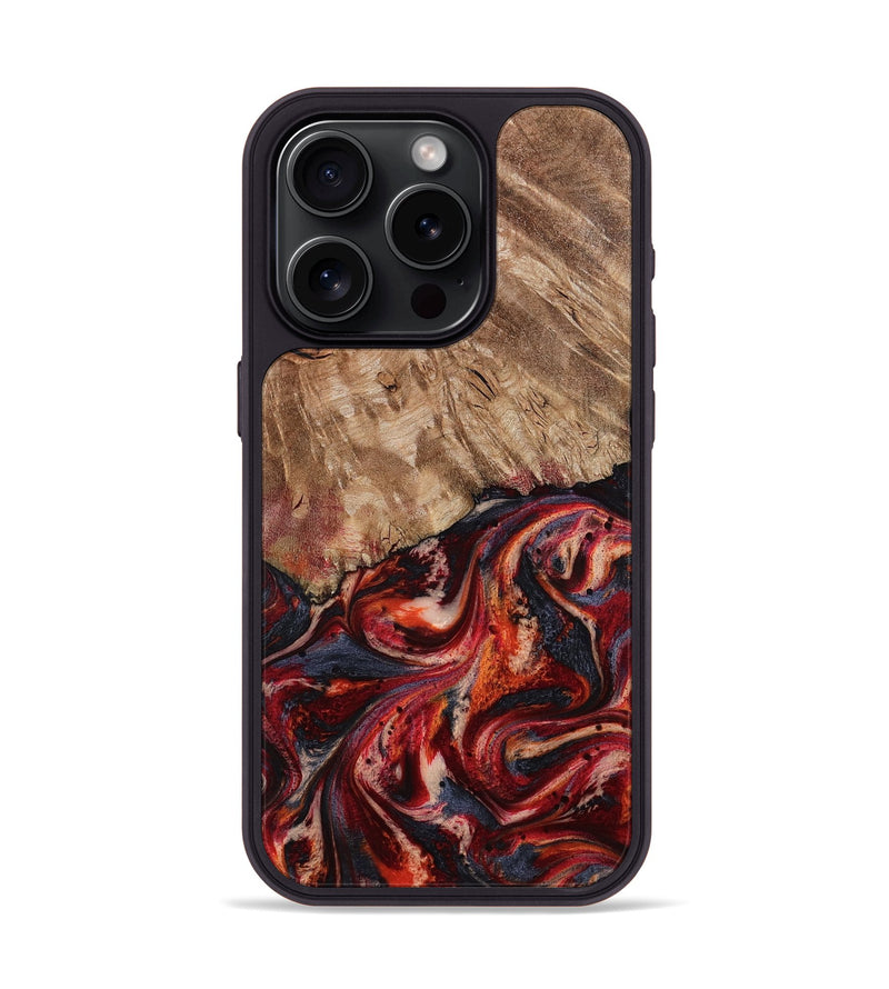iPhone 15 Pro Wood Phone Case - Brandi (Red, 800417)