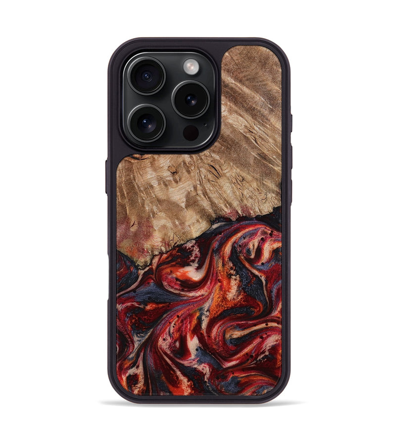 iPhone 16 Pro Wood Phone Case - Brandi (Red, 800417)