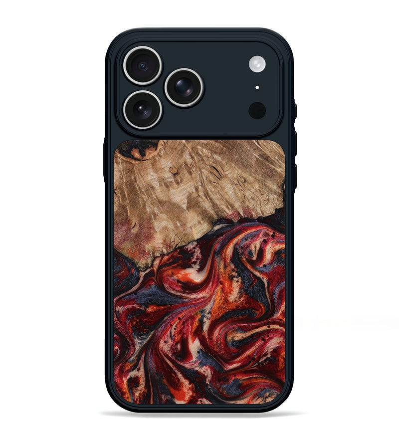 iPhone 17 Pro Max Wood Phone Case - Brandi (Red, 800417)