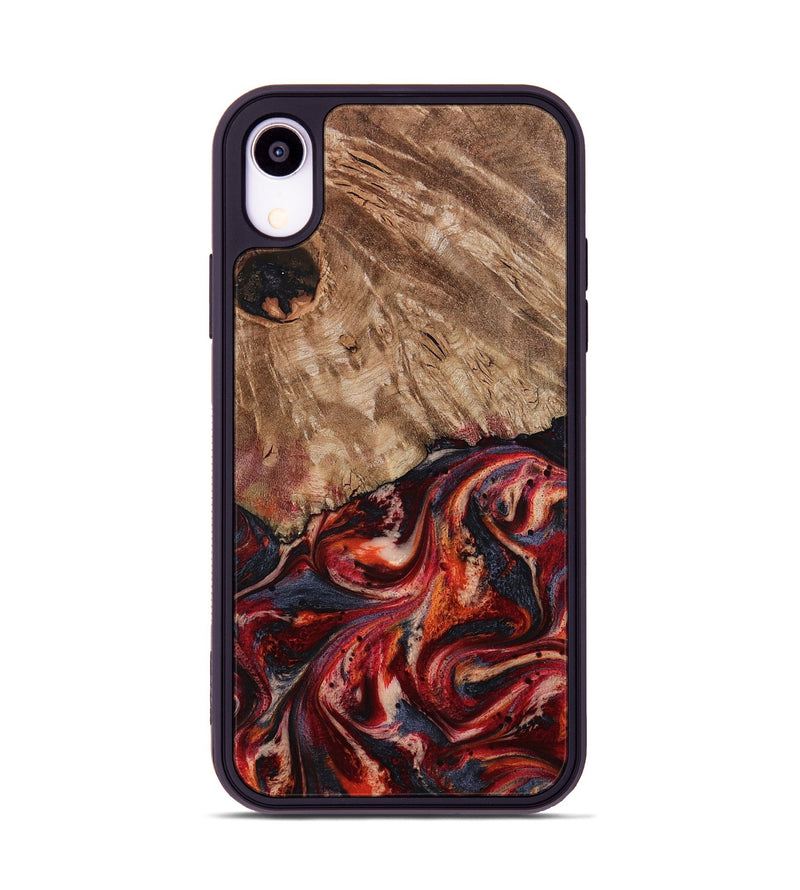 iPhone Xr Wood Phone Case - Brandi (Red, 800417)
