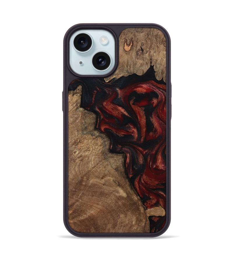iPhone 15 Wood Phone Case - Kenny (Red, 800418)