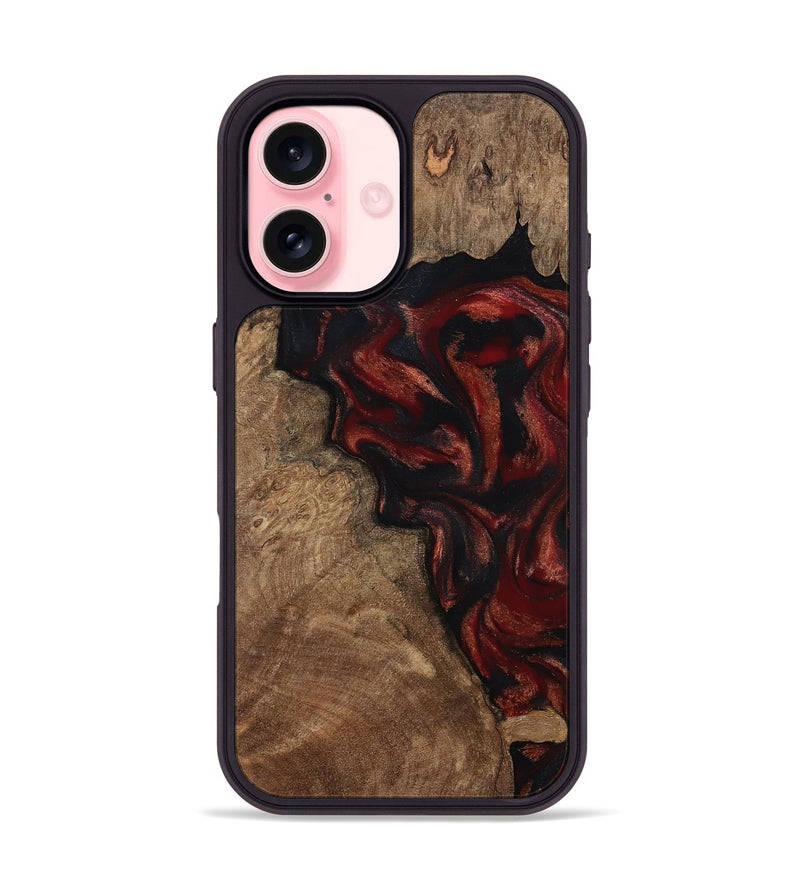 iPhone 16 Wood Phone Case - Kenny (Red, 800418)