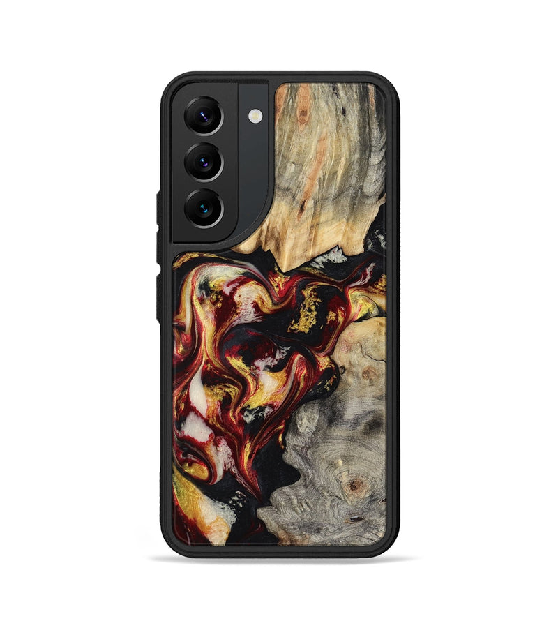 Galaxy S22 Wood Phone Case - Mable (Red, 800419)