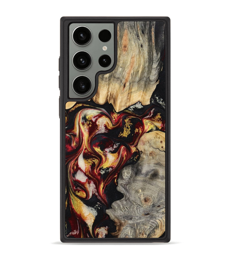 Galaxy S23 Ultra Wood Phone Case - Mable (Red, 800419)