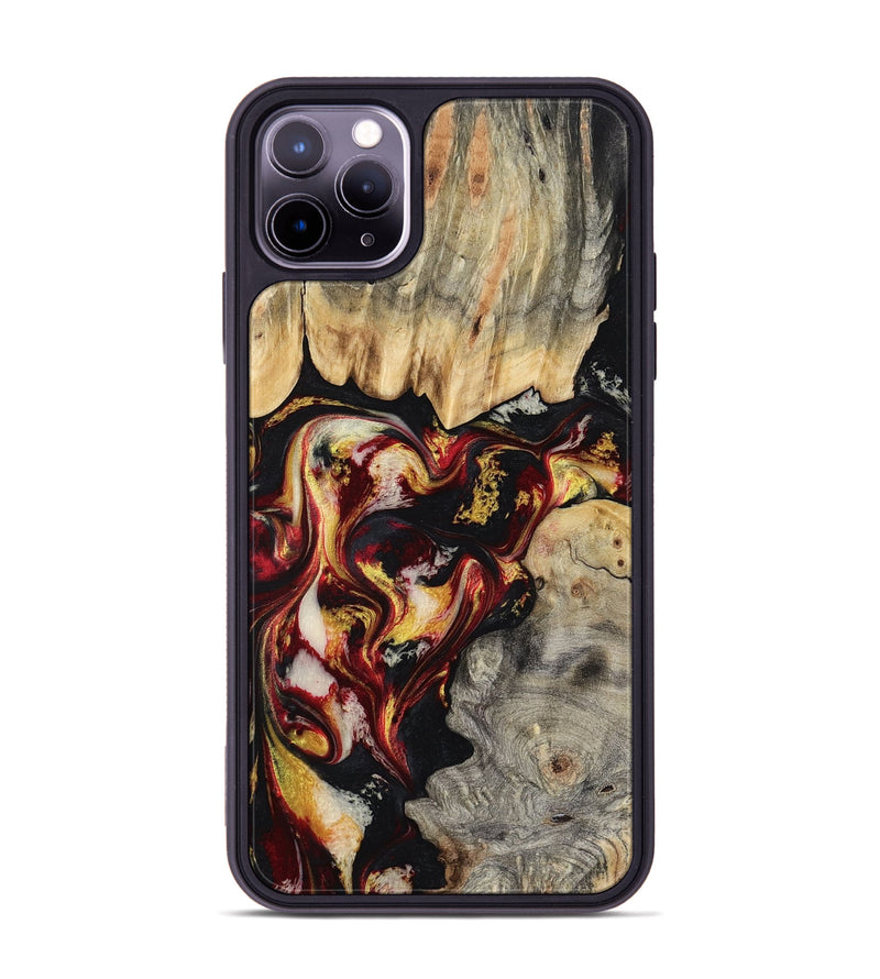 iPhone 11 Pro Max Wood Phone Case - Mable (Red, 800419)