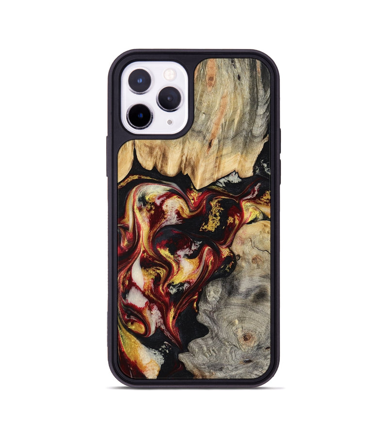iPhone 11 Pro Wood Phone Case - Mable (Red, 800419)