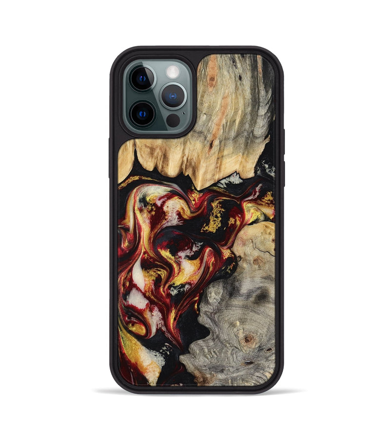 iPhone 12 Pro Wood Phone Case - Mable (Red, 800419)