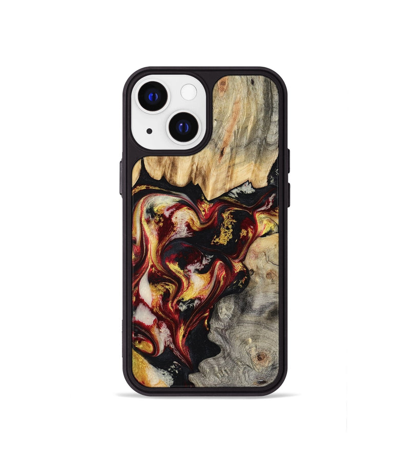 iPhone 13 mini Wood Phone Case - Mable (Red, 800419)