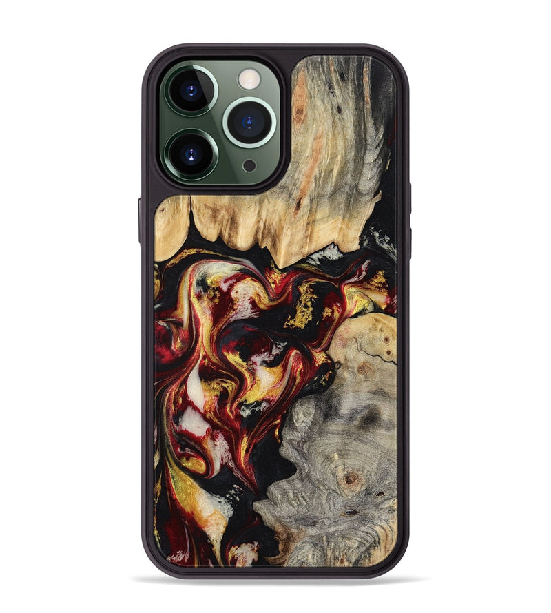 iPhone 13 Pro Max Wood Phone Case - Mable (Red, 800419)