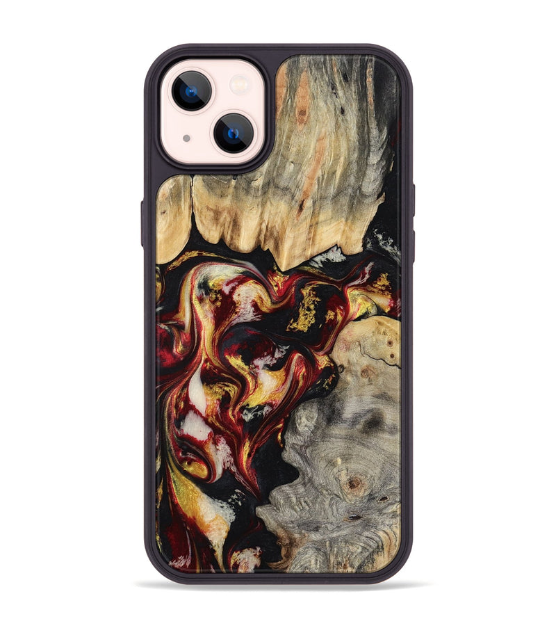 iPhone 14 Plus Wood Phone Case - Mable (Red, 800419)