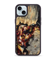 iPhone 15 Plus Wood Phone Case - Mable (Red, 800419)