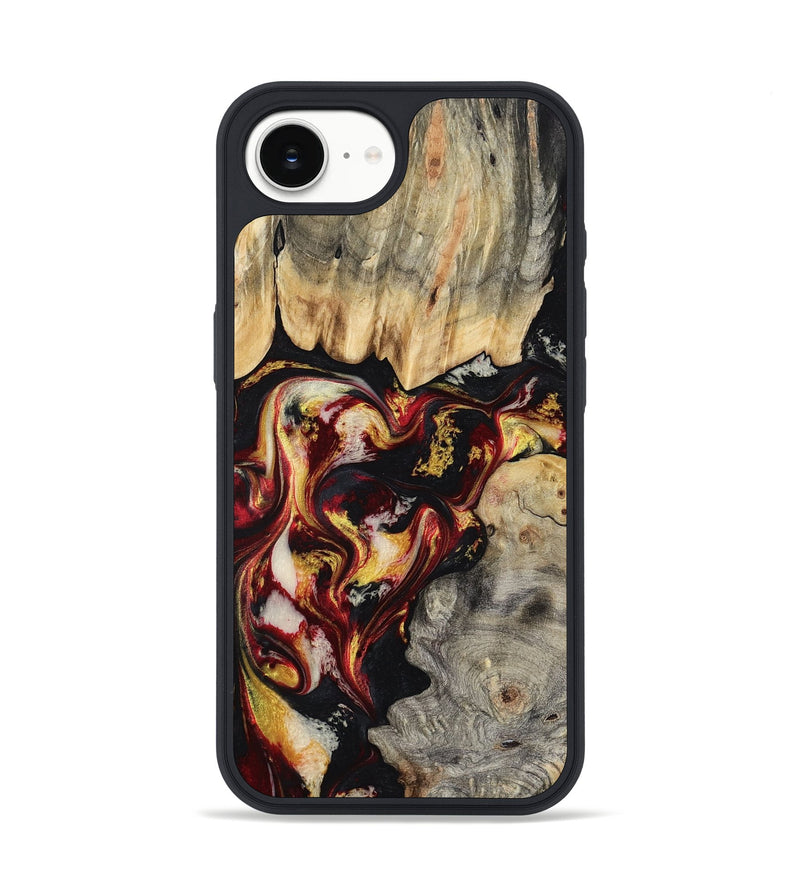 iPhone 16e Wood Phone Case - Mable (Red, 800419)