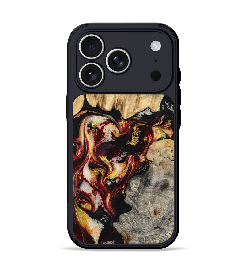 iPhone 17 Pro Wood Phone Case - Mable (Red, 800419)