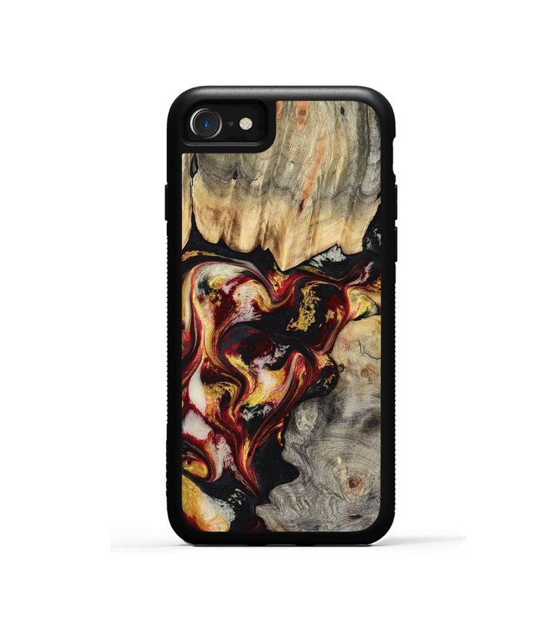 iPhone SE Wood Phone Case - Mable (Red, 800419)