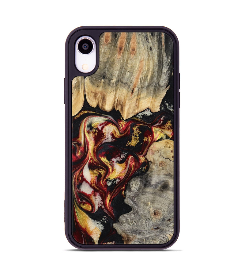 iPhone Xr Wood Phone Case - Mable (Red, 800419)
