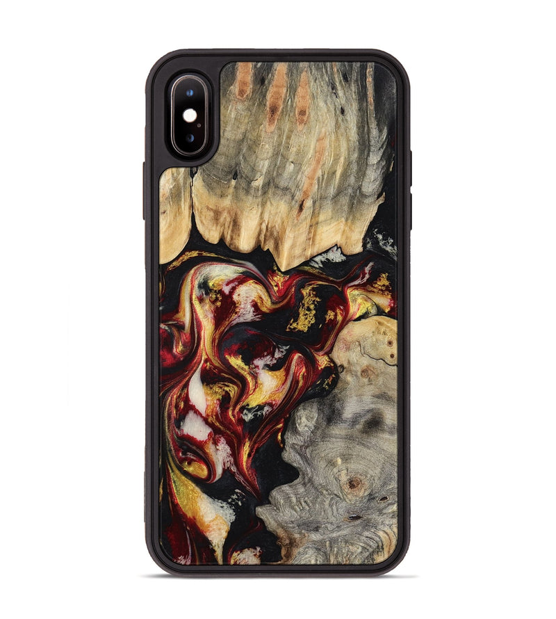 iPhone Xs Max Wood Phone Case - Mable (Red, 800419)
