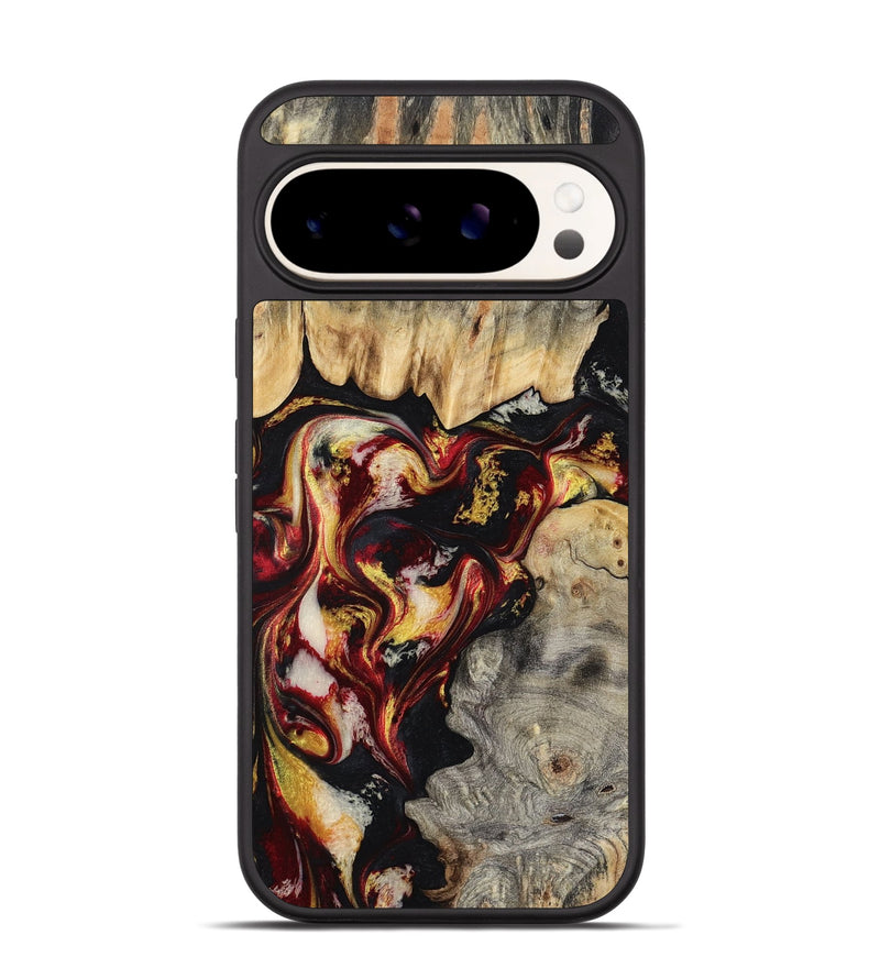 Pixel 9 Pro Wood Phone Case - Mable (Red, 800419)