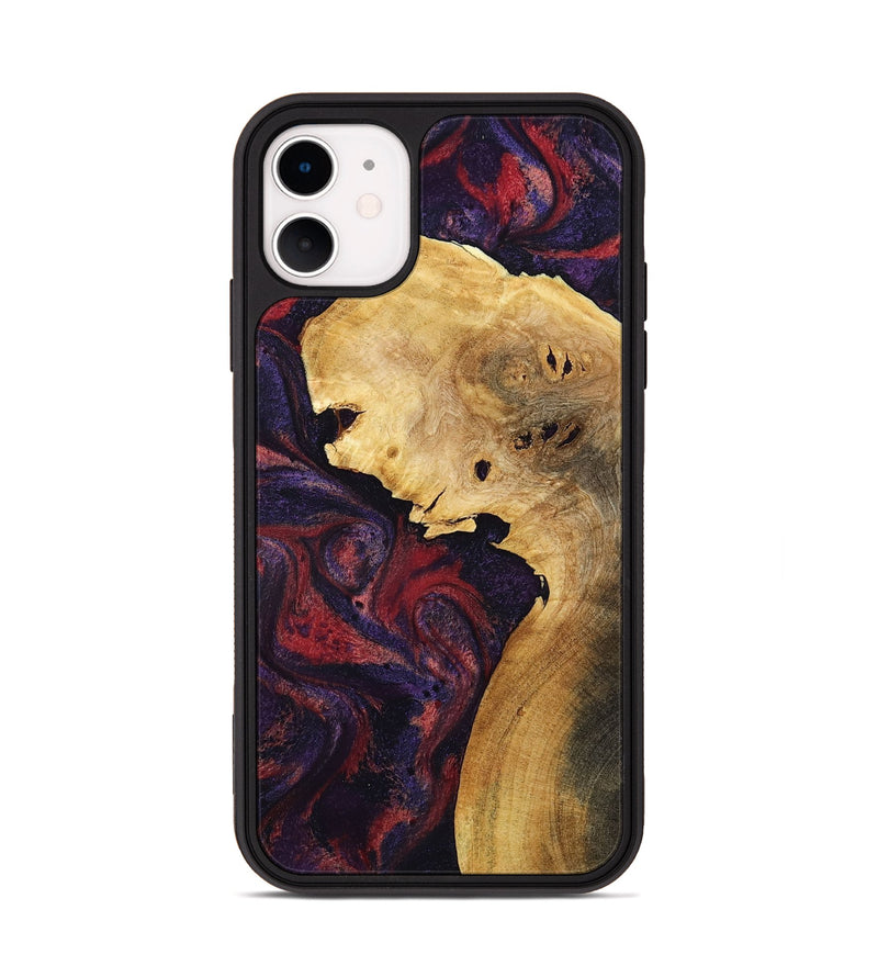 iPhone 11 Wood Phone Case - Clair (Red, 800420)
