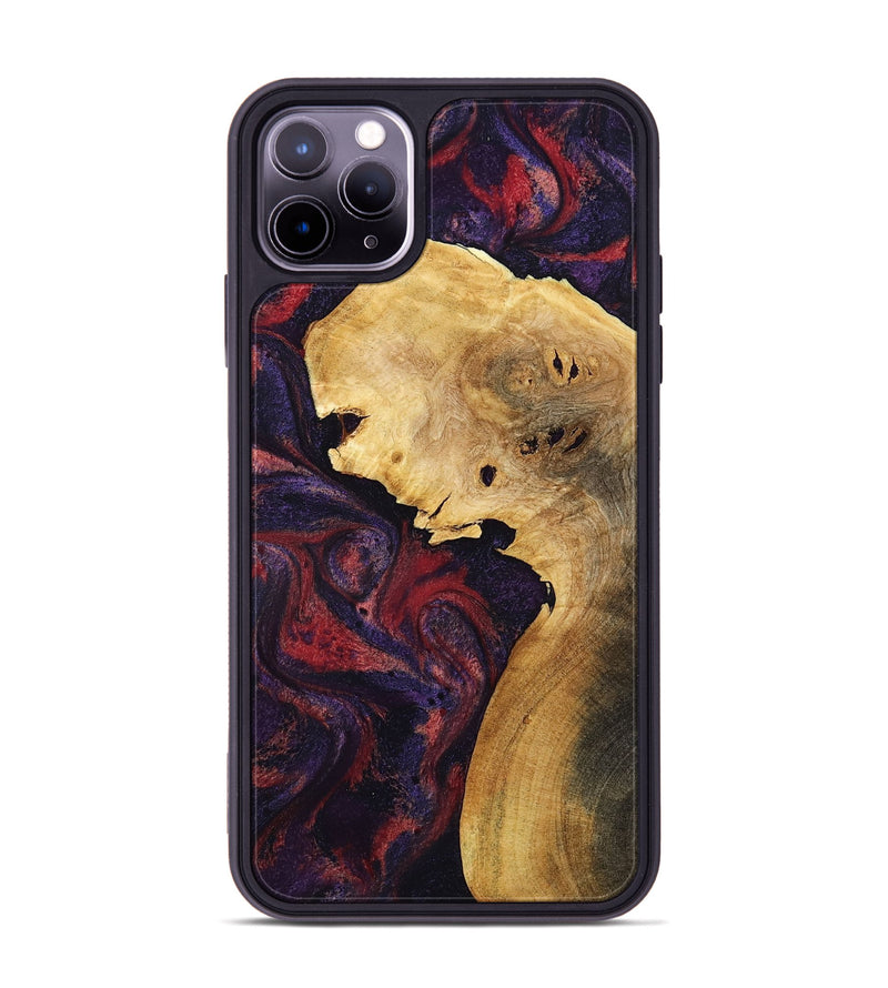 iPhone 11 Pro Max Wood Phone Case - Clair (Red, 800420)